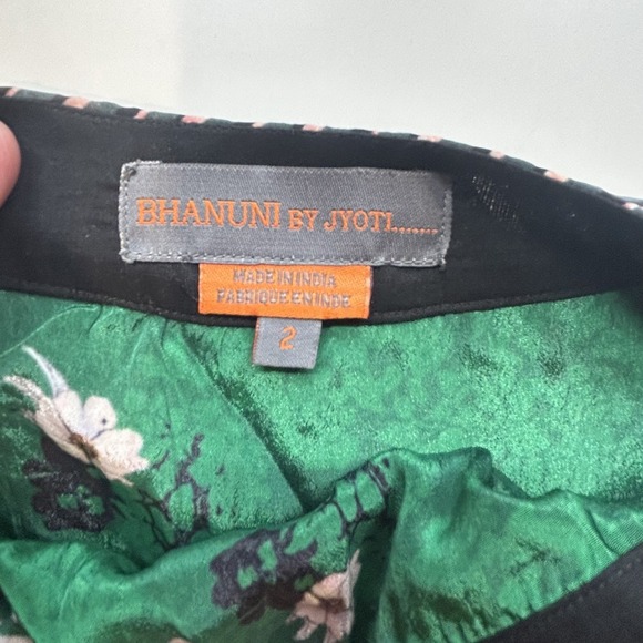 Anthropologie Bhanuni by Jyoti Colorful Tiered Floral Maxi Skirt SZ 2 Boho Silky - Picture 6 of 12